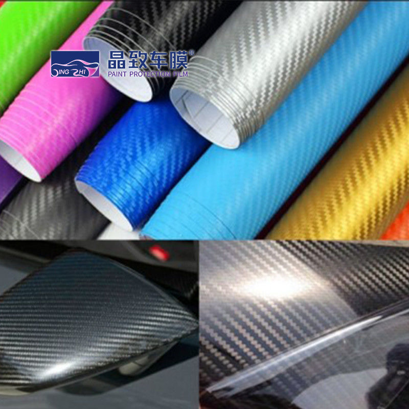 Tự dính PET Vinyl Film Bọc sợi carbon Bền 2D 3D 4D 5D 6D Độ bóng cao