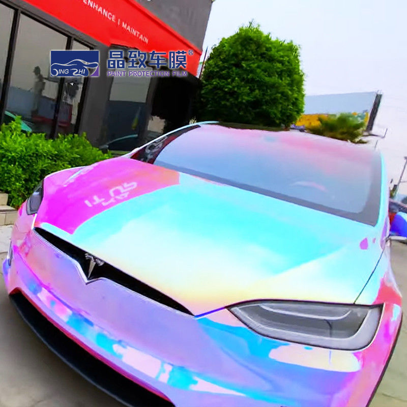 Màng bảo vệ sơn màu Chrome Vinyl Bọc màu cầu vồng Chống trầy xước